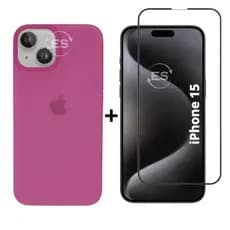 Kit 2em1 Capa Case + Pelicula de Vidro 3D Para iPhone 15 - Linha Premium