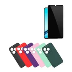 Kit 2em1 Para Celular Realme Note 50 - Capa Case + Pelicula De Vidro Privacidade
