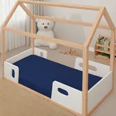 Lençol Mini Cama Montessoriana 150x70cm Percal 400 Fios Super Macio Com Elástico