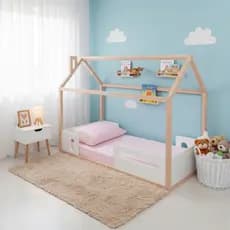Jogo Lençol 2 peças Mini Cama Montessoriana 150x70cm Ponto Palito Percal 400 fios