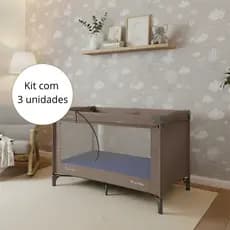 Kit 3 Lençol Cercado CHIQUEIRINHO de Bebê Percal 400 Fios Toque Suave com Elástico