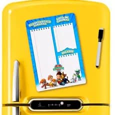 Quadro Lousa Imã Planejamento Semanal Patrulha Canina Magnetica Geladeira c/ Caneta 28x21cm