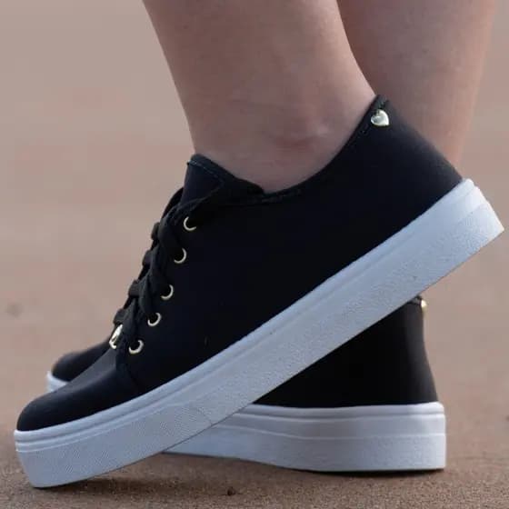 Tênis Feminino Ping Coração Casual Confortavel 03