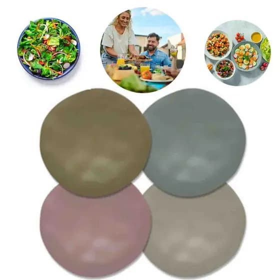 Prato Raso Bambu/PP Sortido 27cm Sustentabilidade à Mesa