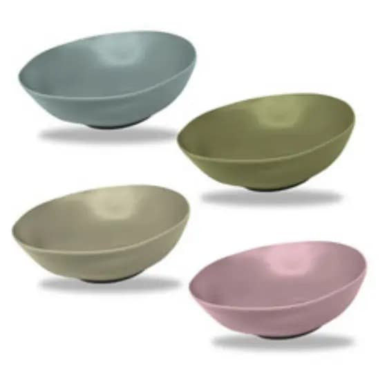 KIT 4 BOWLS DE BAMBU TIGELA MULTIUSO PP VERDE AZUL ROSA 12,0CM X 3,6CM AD