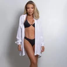 Saida de praia De Manga Longa, Camisão Saida de praia Manga Longa, Chemise Moda Praia Moda Verão