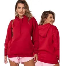 Moletom Canguru Feminino Liso Inverno Blusa Promoção Menor Preço