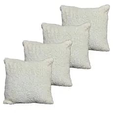 Capa de Almofada Pelucia 45 x 45 Capas em Sherpa para Almofada 4 Peças