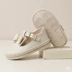 Mocassim Infantil Feminino Elegante com Laço– Estilo Princesa, Confortável Para batizado Festas e com Envio Imediato