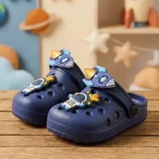 Babuche L1 R Sandália Infantil Menino Personagem Astronauta Foguete Antiderrapante Macio
