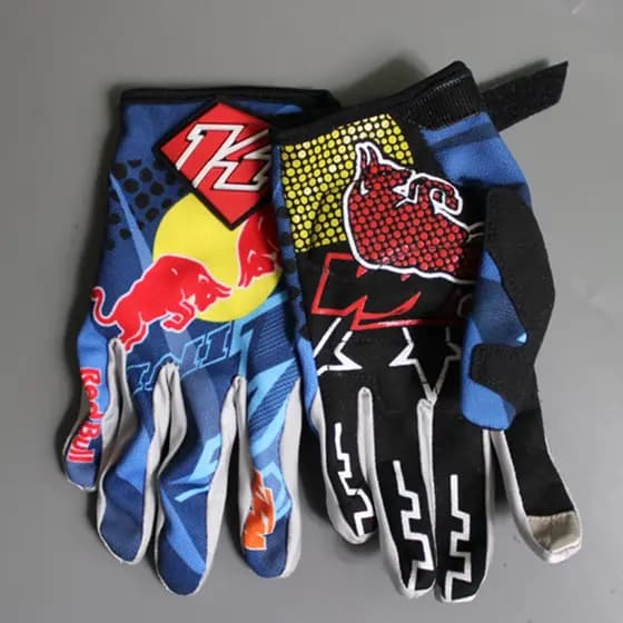 Luvas De Motocicleta Local RedBull Luvas De Cross-country Para Motocicleta Red Bull Com Tela Sensível Ao Toque Bicicleta