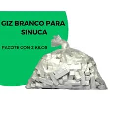 Giz Branco Para Taco de Sinuca Bilhar Bar Quadrado 2 Kilo