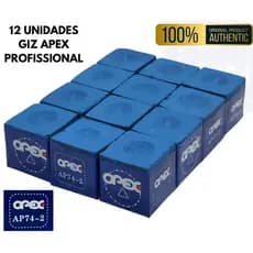 GIZ TACO PROFISSIONAL APEX SINUCA BILHAR SNOOKER SOLA COURO CAIXA 12 UNIDADES