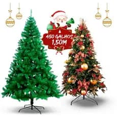 Árvore De Natal Premium 150cm 450 Galhos Pinheiro Luxo Cheia