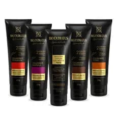 Máscara Condicionante Colorante Preta Vermelha Cobre Castanho Marsala Bio Extratus 250g