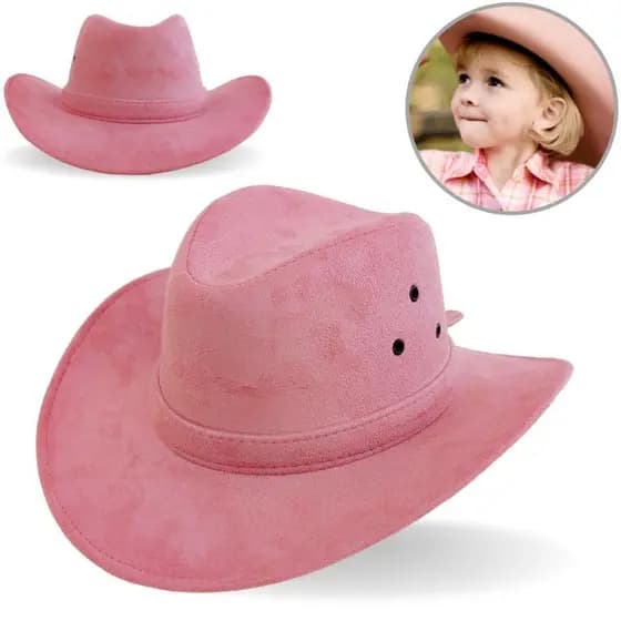 Chapéu Infantil Rosa Country Menina E  Menino Rodeio Festa Junina Peão Boiadeiro Cowboy 2026