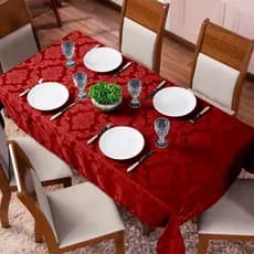 Toalha De Mesa Jacquard Luxo Retangular 8 Lugares Jacard 2,5 Metros