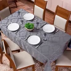 Toalha De Mesa Jacquard Premium Luxo 4 Lugares Jacard Festas Eventos Sala de Jantar