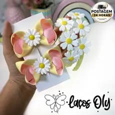 Kit Laço Infantil Margarida Tiara Luxo Menina Blogueirinha Antiderrapante Promoção