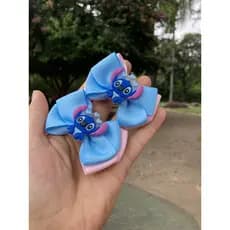 Par de laços Stitch laço infantil na presilha