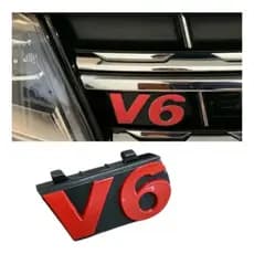 Emblema V6 Base Encaixe Grade Amarok 2017 18 A 2025 Vermelho USADO