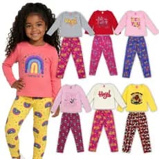 Kit 3 Conjuntos Infantil Feminino Meia Estação Confortável e Estiloso Outono Inverno