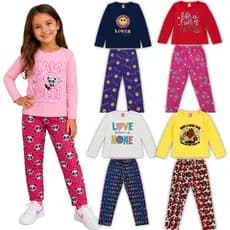 Kit 3 Conjuntos Infantil Feminino Blusa + Calça Legging Confortável Outono Inverno