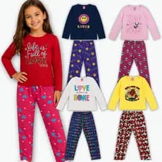 Kit 4 Conjuntos Infantil Feminino Meia Estação Roupa Infantil Estilosa Outono Inverno