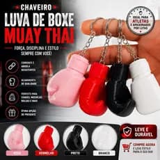 Chaveiro Luva de Boxe Muay Thai Mini Luvinha Academia Esporte Personalizado Presente para Mochila, Chaves e Bolsa