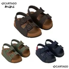 Sandalia Papete Infantil Baby Cartago Milao Ajuste Facil Auto Colante