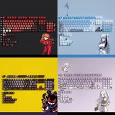 Pokemon Gengar Pudding Keycap Perfil OEM PBT EVA Asuka Kuromi Frieren CSGO Teclado Mecânico De Quatro Lados De Transmissão De Luz Sublimação De Tinta Keycaps Cool Anime 116