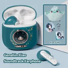 【 Free Gifts 】 Genshin Xiao Fones De Ouvido Bluetooth 5.3 Sem Fio Com Voiceline Impact Raiden Shogun Wanderer Zhongli Elysia Earbuds De Baixa Latência HiFi De Qualidade Sonora