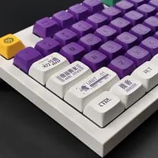 EVA-01 Keycap-02 Asuka XDA Profile PBT Teclado Mecânico De Sublimação De Tinta De Cinco Lados 128 Teclas Evangelion Cool