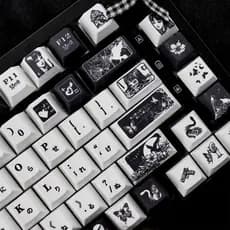 EN/TH/ZHUYIN/Krmaimooo Tomie Kawakami Keycap MOA/Cherry Profile 120 Teclas PBT Sublimação De Tinta Aula F75 Ajazz AK820