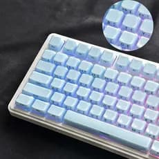 EN/TH/Krmaimooo Blue Crystal Keycap Semelhante SA Profile 132 Teclas PC PBT Carta De Tiro Duplo De Gelatina Gravadas Lat