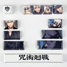 Gojo Satoru Keycaps Cherry Profile 12pcs PBT Dye Sublimation Mecânico Aula Madlion Wooting Jujutsu Kaisen Anime DIY Cria
