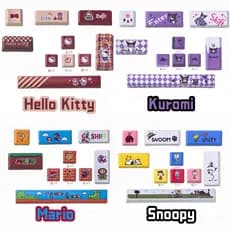 MAIMOOO Cartoon Keycap 10pcs OEM Suplemento Bonito Sanrio Shift Enter DIY Majhong Super Mario Snoopy Kuromi Pompompurin