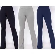 Kit 3 Calças Legging Flare Feminina Caminhada Dia a Dia Treino Crossfit Academia Cós duplo Cintura Alta