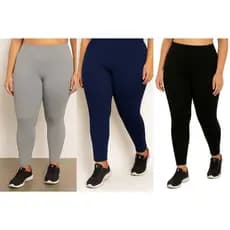 Kit 3 Calças Legging Feminina Plus Size Academia Crossfit Caminhada