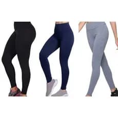 Kit 3 Calças Legging Feminina Comum