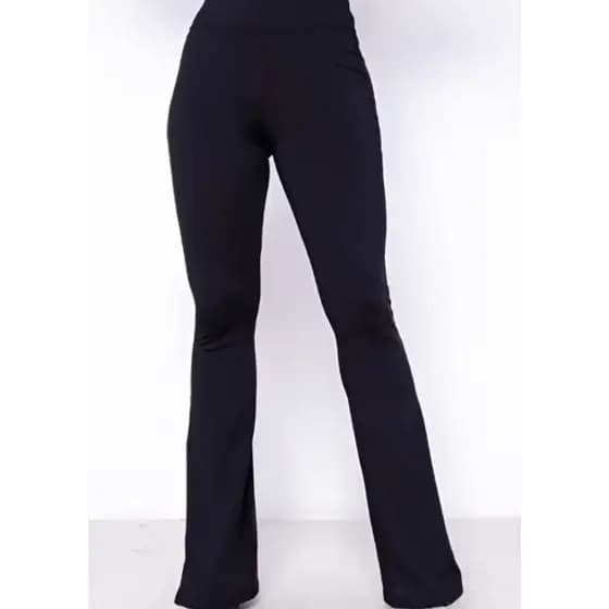 Calça Legging Flare Bailarina Boca de Sino Suplex Cintura Alta