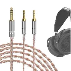 Cabo De Áudio De Atualização Mista Geekria Copper Silver Compatível Com Fones De Ouvido HIFIMAN SUSVARA UNVEILED , HE-R9