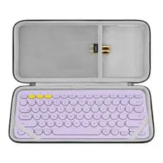 Capa De Teclado Geekria Compatível Com Teclas Pebble 2 K380s/K380 , Bolsa De Viagem Protetora Rígida Para Compacto Peque