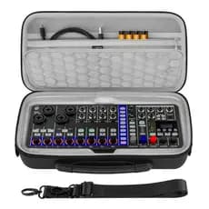 Estojo Rígido GEEKRIA Compatível Com Mixer Digital Zoom LiveTrak L6max/L6max , Bolsa De Transporte Para De Áudio (Cinza