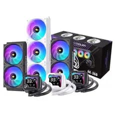 Novo Water Cooler CPU 360mm de Alto Desempenho com Tela Display e 3 Ventoinhas