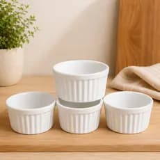 Kit 3 Ramequim Cumbuca 150ml Bowl Porcelana Branca