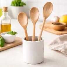 Kit 3 Colher De Pau Madeira PMG Cozinha Multiuso