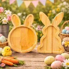 Tábua Petisqueira Páscoa Formato Coelhinho Decoração Mesa Posta Cozinha