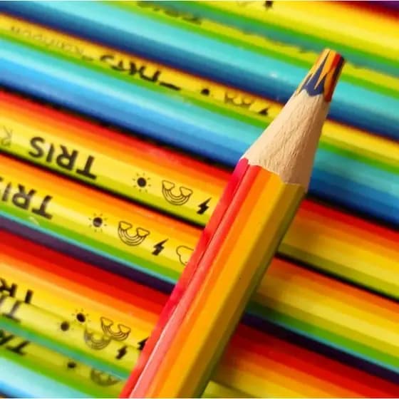 Lápis de Cor Jumbo Arco Íris Rainbow da Tris