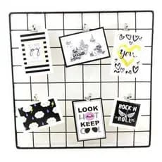 Memory Board 40x40 Preto + Brinde 6 mini prendedores